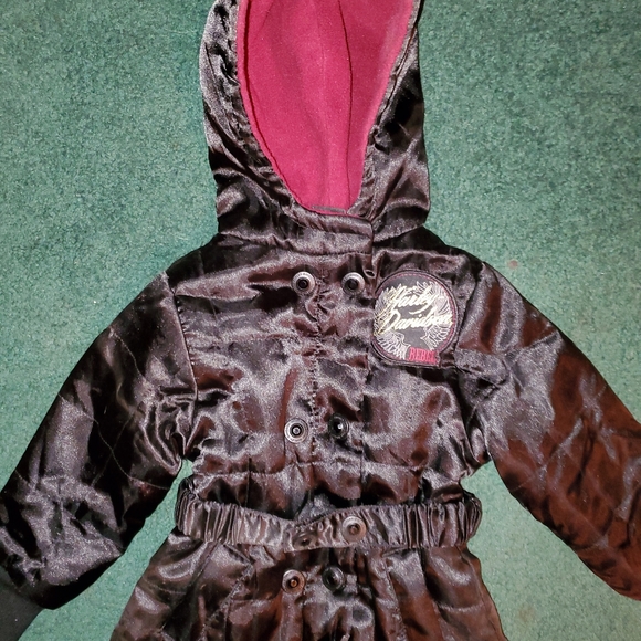 🖤Cutest Girls Satin 2T Harley Davidson Coat🖤 - Picture 3 of 15
